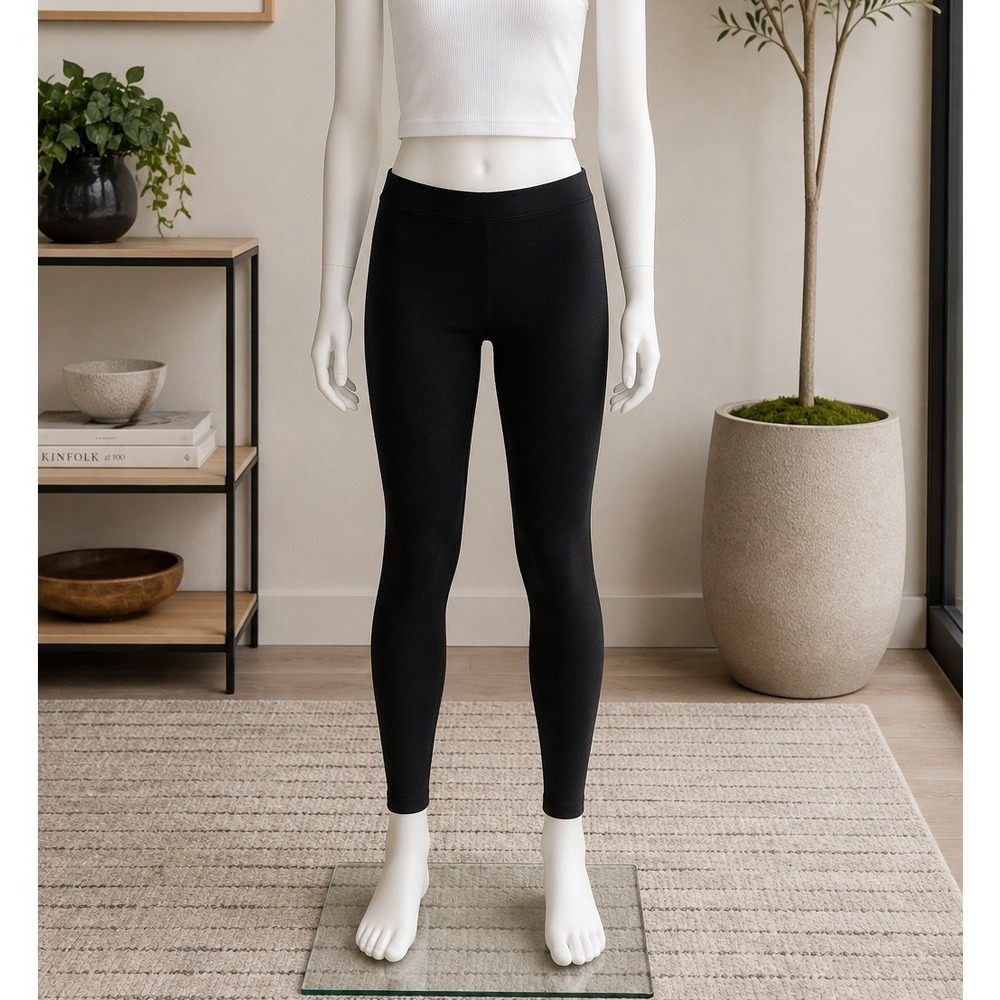 City Threads Girls Leggings Black 100% Cotton Made in USA Medium